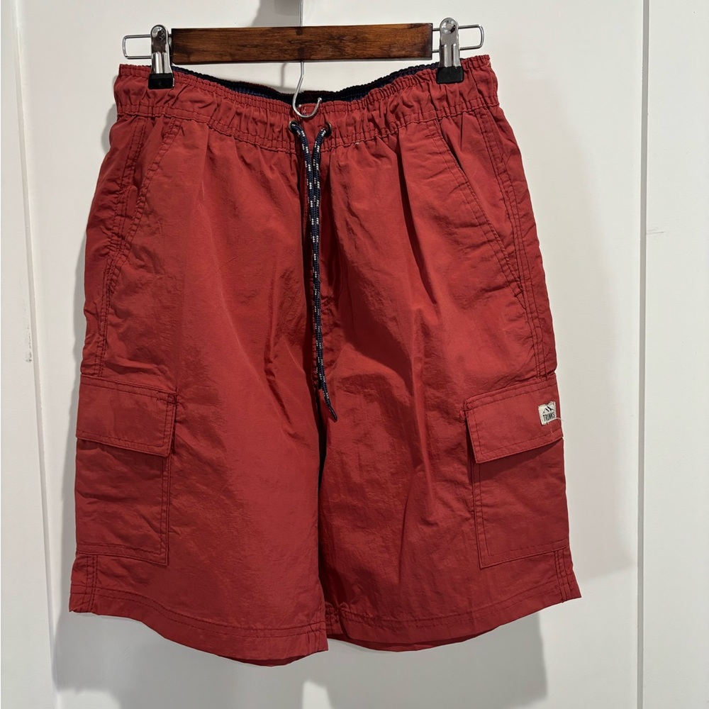 Men's Red Cargo Shorts